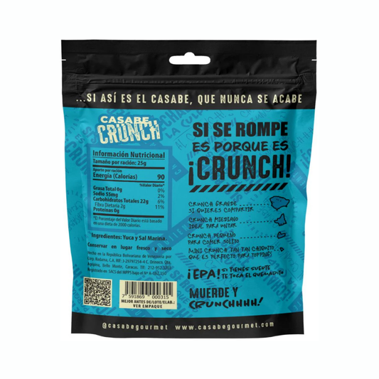 Casabe Crunch Sal Marina 240gr - Casabe Gourmet