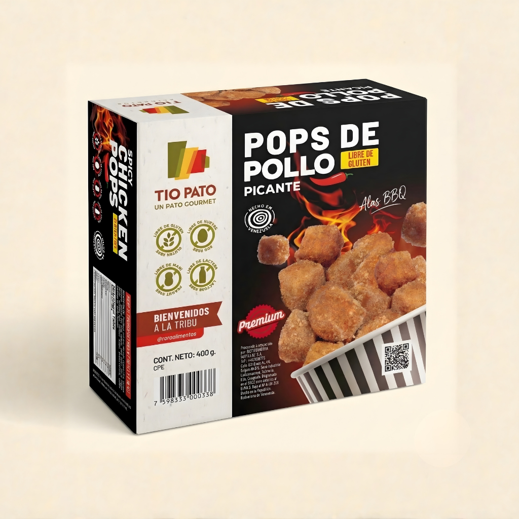 Pops de Pollo Picante Gluten Free 400gr - RORA