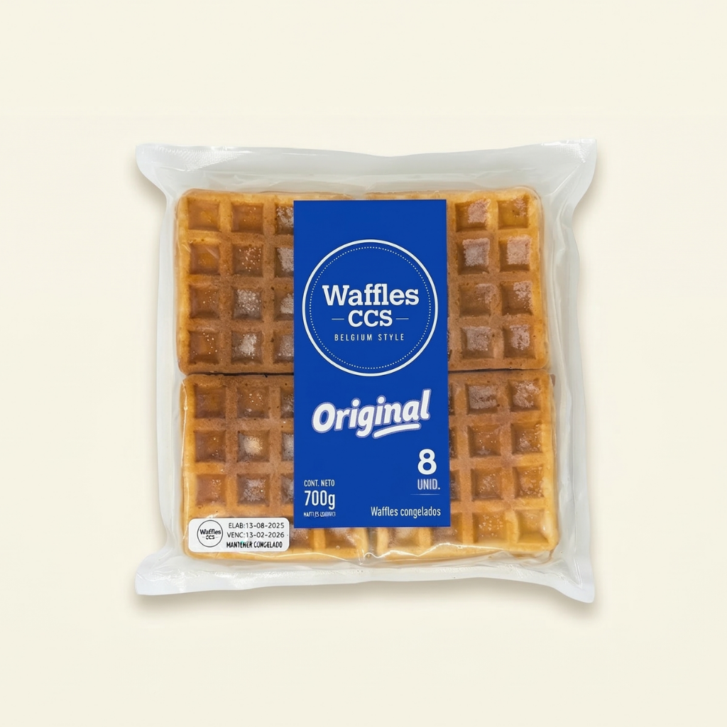 Waffles Tipo Belgas 8 Unidades - Waffle Ccs