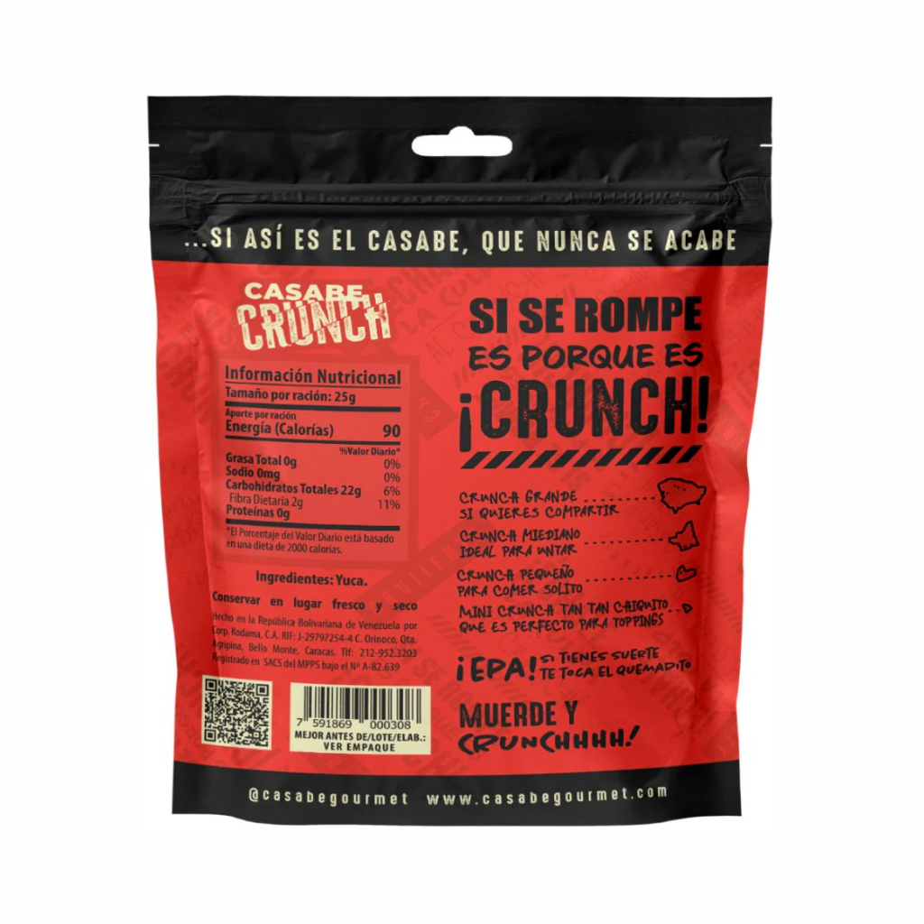 Casabe Crunch Natural 240gr - Casabe Gourmet