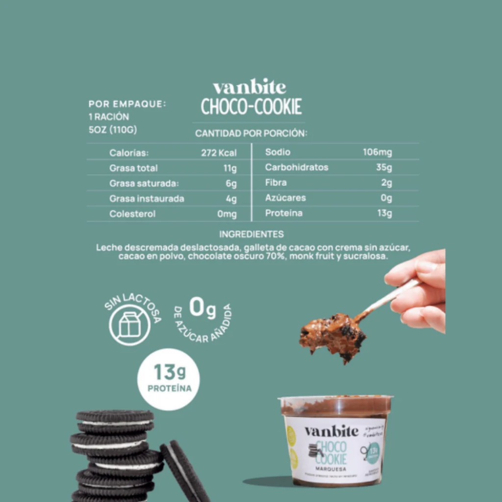 Marquesa Choco Cookie sin Azúcar 140g – Vanbite