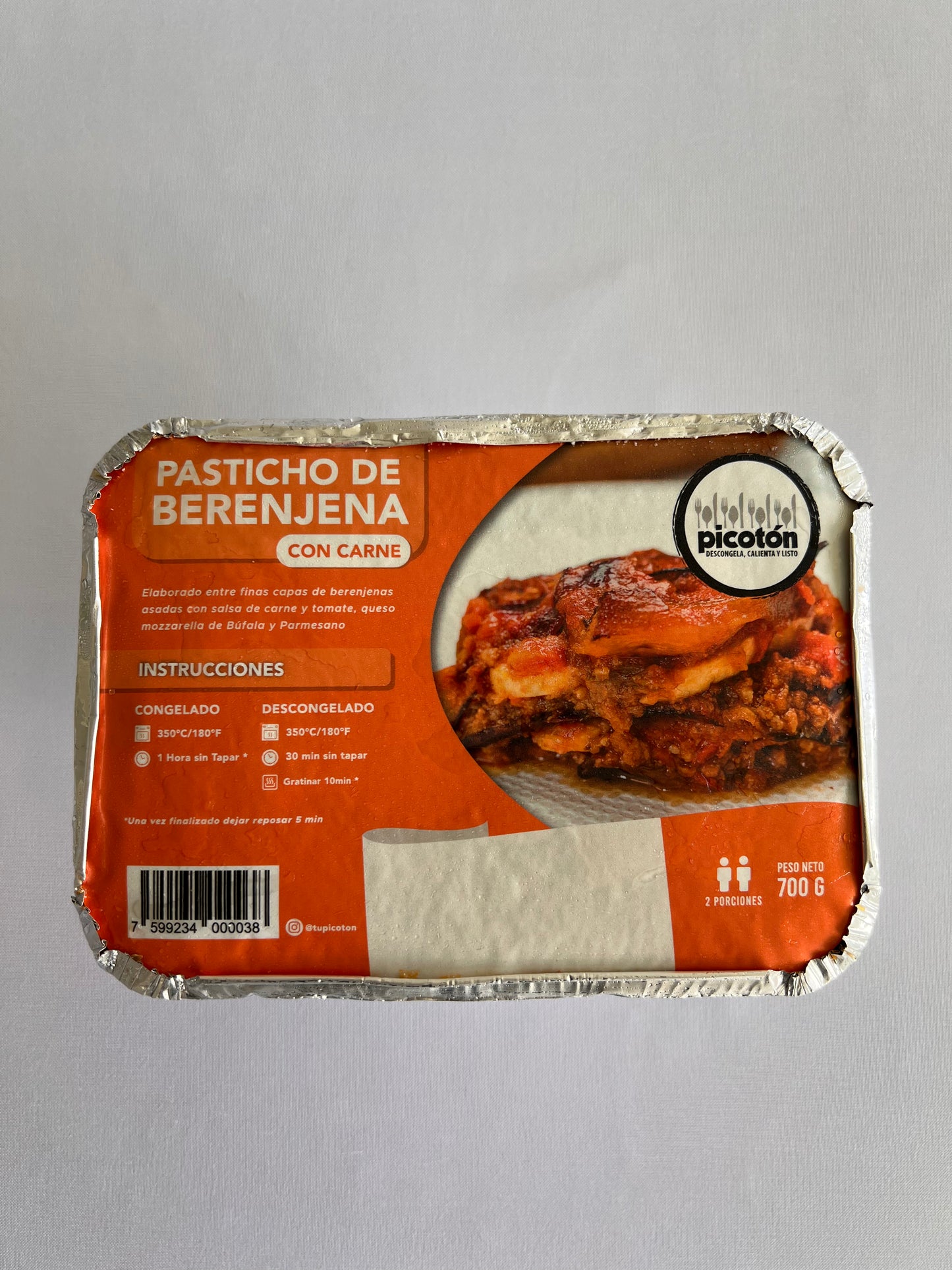 Pasticho de Berenjena Pequeño con Carne - Tu Picotón