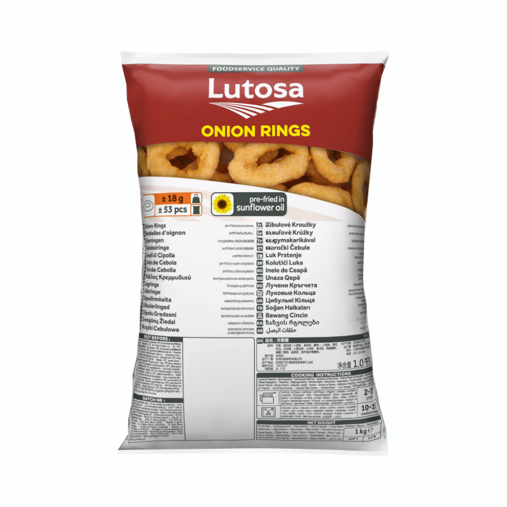 Aros de Cebolla Pre-Fritos (1 kg) - Lutosa
