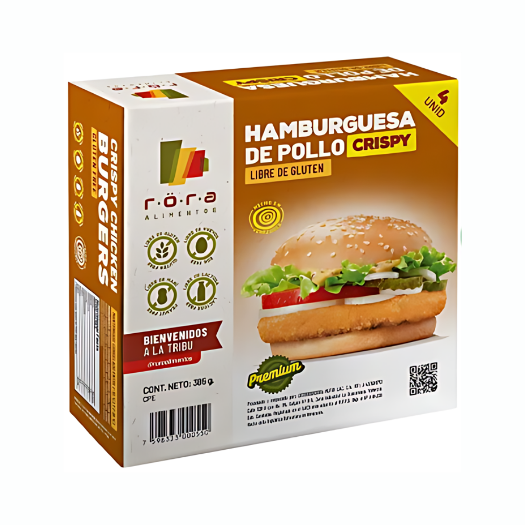 Hamburgesas de Pollo Crispy - Rora