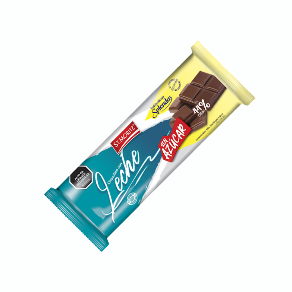 Chocolate de Leche 44% con Splenda 100g – St. Moritz