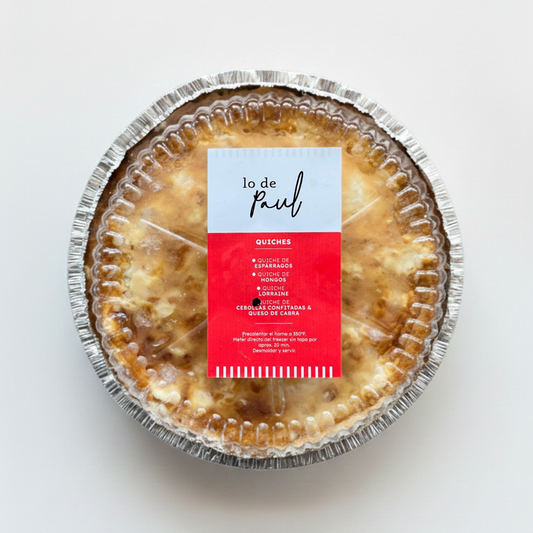 Quiche de Cebolla Confitada y Queso de Cabra - Lo de Paúl