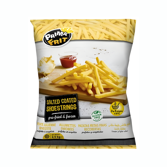 Salted Coated Shoestrings 2.5kg - Prima Frit