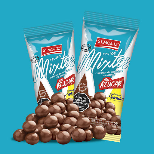 Chocolate sin Azúcar Frutos Mixtos 40g – St. Moritz